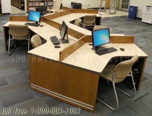 curved library computer tables furniture