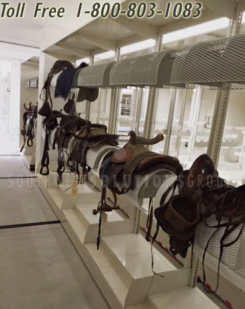 historical saddle storage system compact museum racks