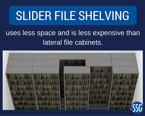slider file shelving is an affordable office storage solution
