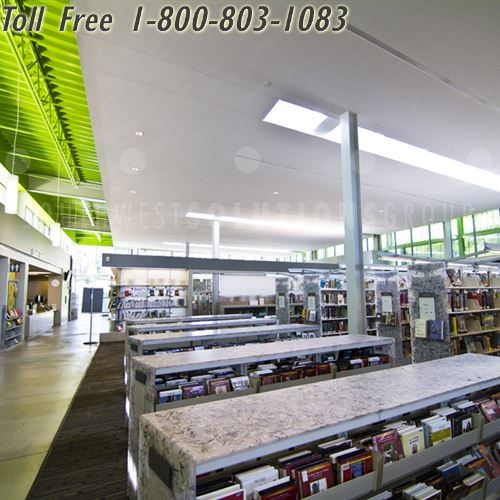 sustainable library book stacks system