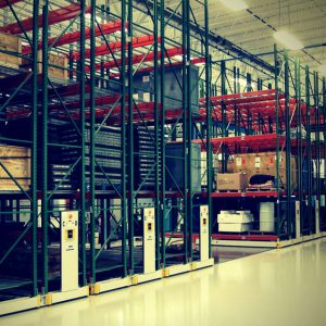 mobilized pallet racks for slow-moving inventory