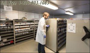 pathology lab refrigerated storage specimen racks