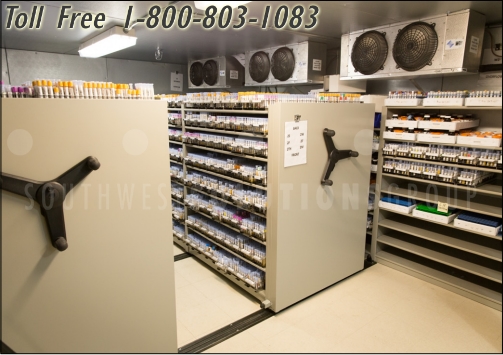 Pathology Lab Refrigerated Storage Specimen Racks Cabinets on Tracks