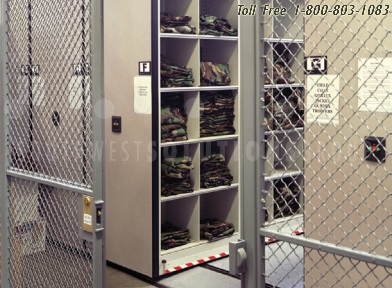 cage secured high density mobile systems
