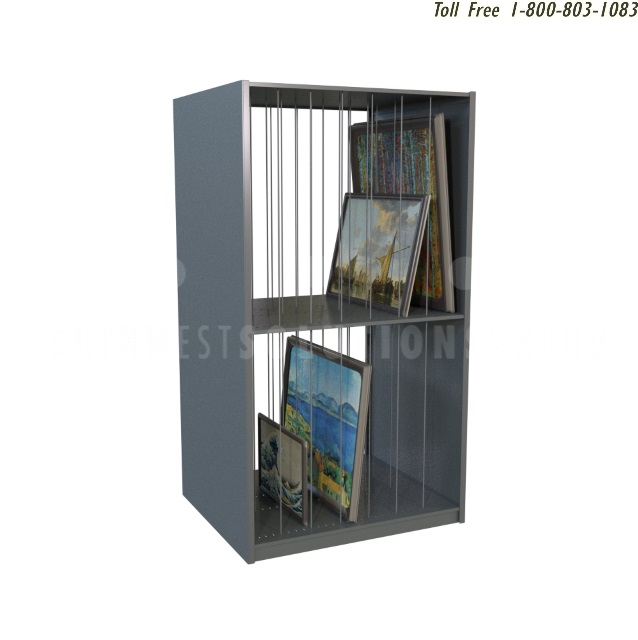 Cubby Framed Artwork Shelving and Unframed Art Storage Racks