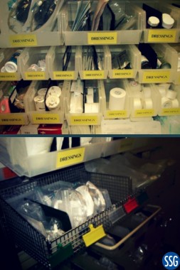 Modular Bin Shelves for Hospital Supply & Restocking