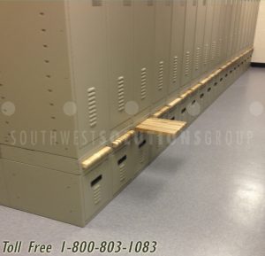 space saver pull out retractable bench lockers