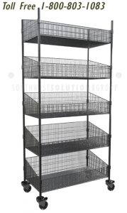 mobile industrial wire shelving tool storage carts