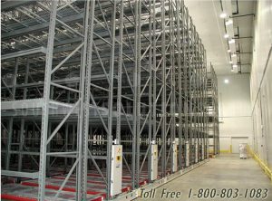 powered mobile industrial racking