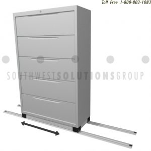 rolling flipper door filing cabinets on tracks