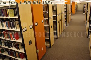 track rolling library shelving storage