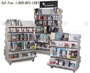 library media display shelving carts
