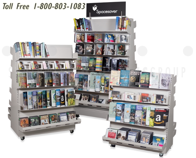 Library Media Display Shelving Carts & Cantilever Stationary Shelves