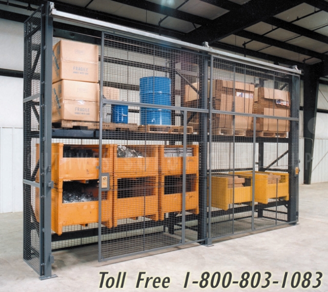 securing parts inventory pallet rack panel enclosures