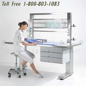 cssd packing table workstation height adjustable