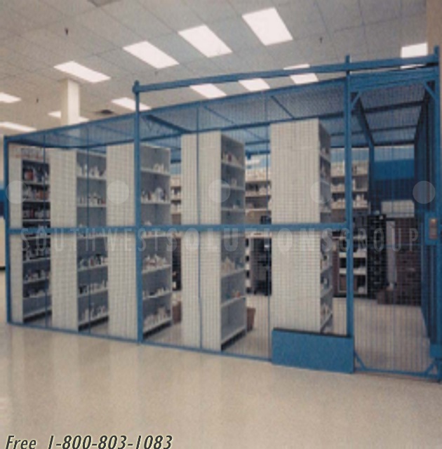 Industrial Woven Wire Mesh Security Racking Partition Panel Cage ...