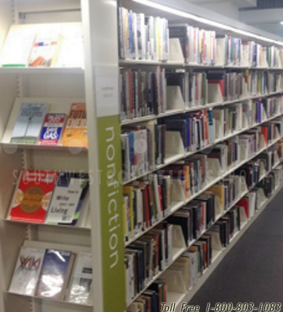 illuminated book display shelving