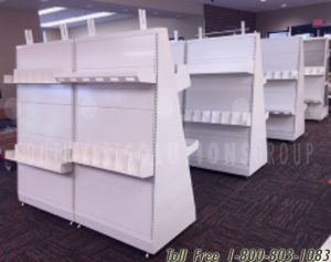 shelves for audio and visual library media