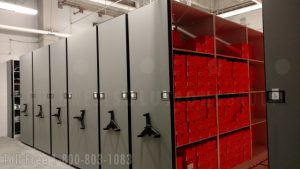 space works for high density mobile shelving to produce efficent storage