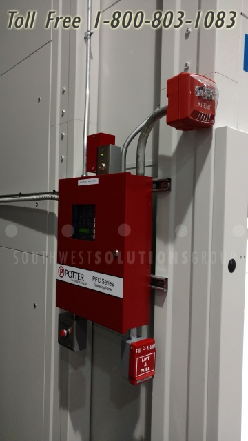 dry fire suppression system on vertical lift module