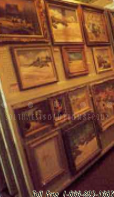 racks for hanging framed museum paintings
