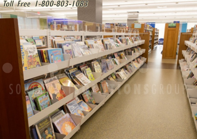 childrens library display browsing bins