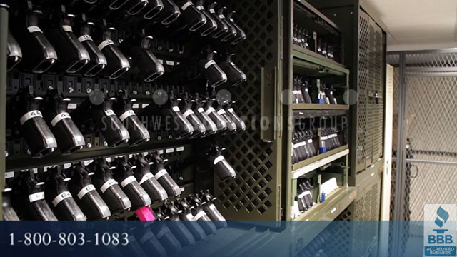 long guns pistols racks carts lockers shelves weapons storage racks
