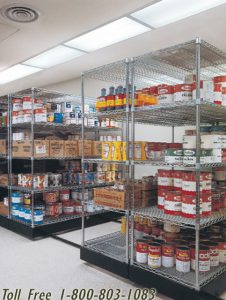 wire mobile school kitchen cafeteria shelves