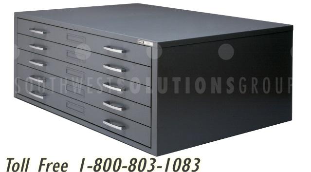 Flat Plan File Cabinet Storing Large Art Graphics Draft Drawings Blueprints High Density Storage Shelving Compact Racks Space Saving Cabinets Flat Plan File Cabinet Storing Large, Used Architect File Cabinets