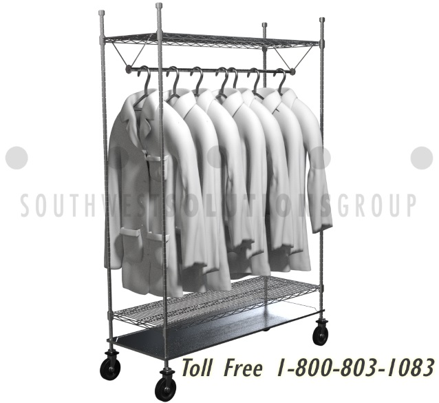 adjustable shelves store hospital lab tech coats