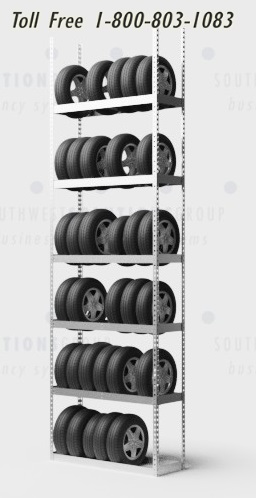 extra tall automotive tire shelving racks
