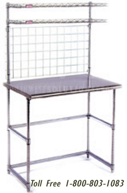 rolling wire shelving desks