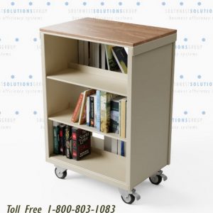 double sided rolling book carts