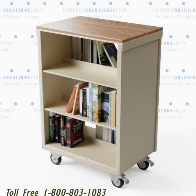 DoubleSided Rolling Book Carts Adjustable Shelves Mobile Library