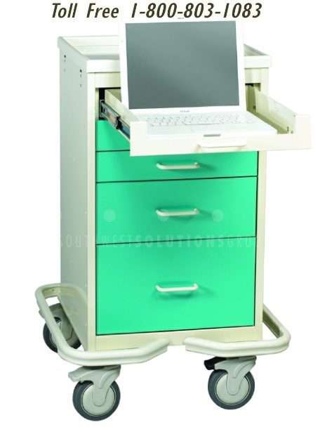rolling medical computer cart cabinets