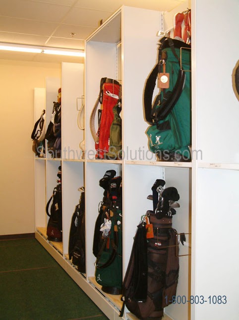 high density moving storage racks golf bag club seattle spokane tacoma bellevue everett kent yakima renton olympia