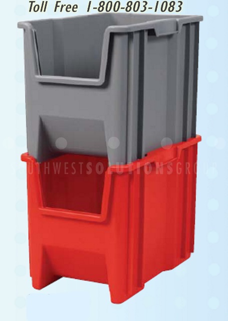 container storage side ribs bulky large grip handles