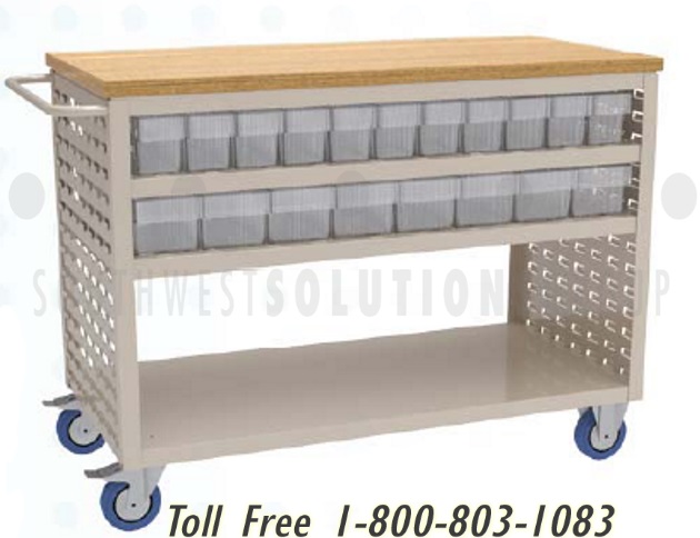 shelf drawers bins portable workstation storage