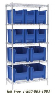 stacking bins wire shelving