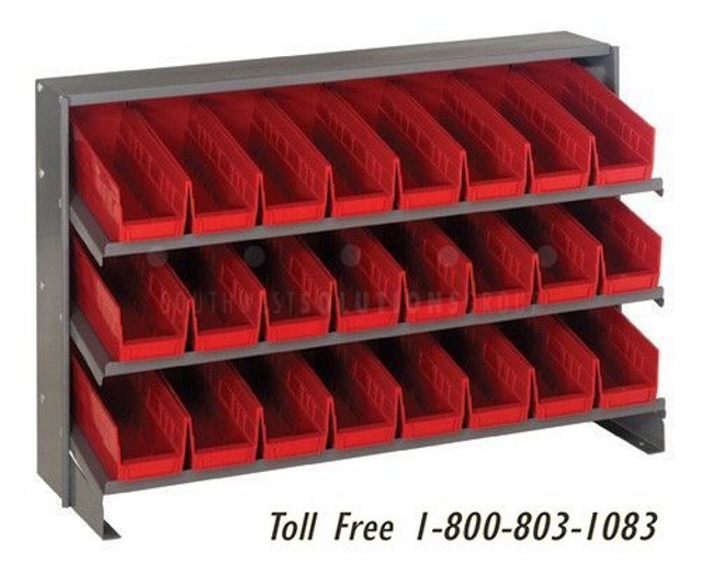 Benchtop Parts Bin Racks Angled Shelf Tilts Storage Picking Stations