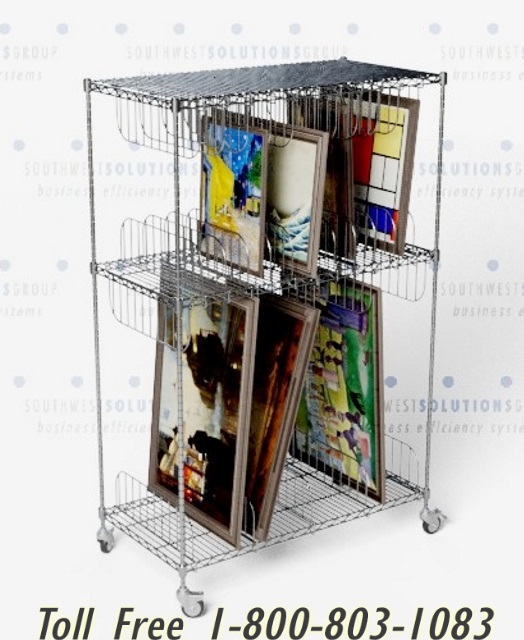 Enclosed Art Storage Rack / Art Storage Cart