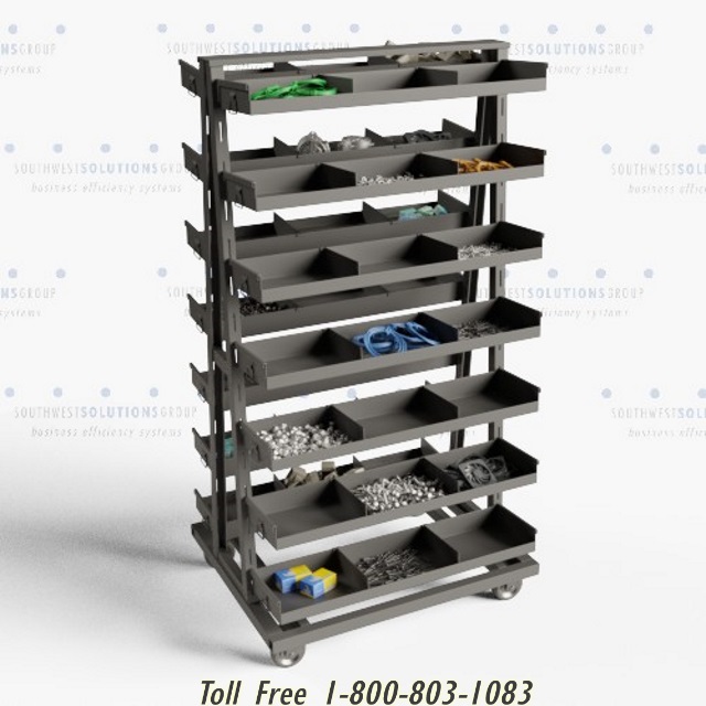 removable trays portable storage parts distribution