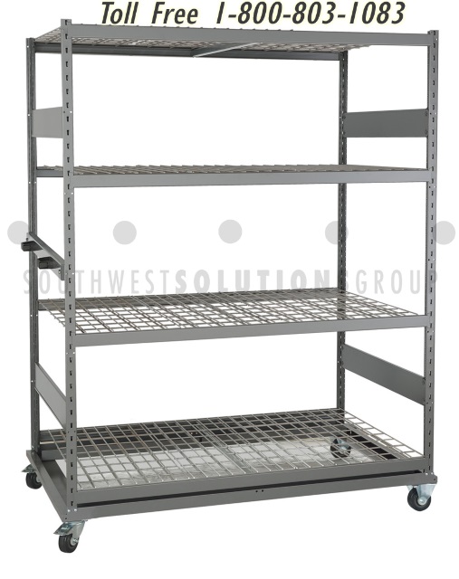 Portable Shipping & Receiving Carts Adjustable Shelves Mobile Bulk