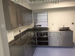 stainless countertop shelving cabinets
