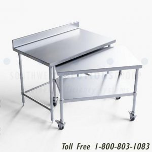 stainless adjustable stationary rolling tables