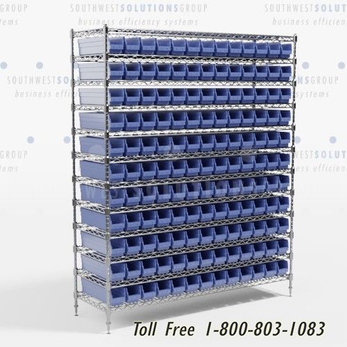Wire Shelving Assorted Plastic Bin Storage Racks Cheyenne Casper Gillette
