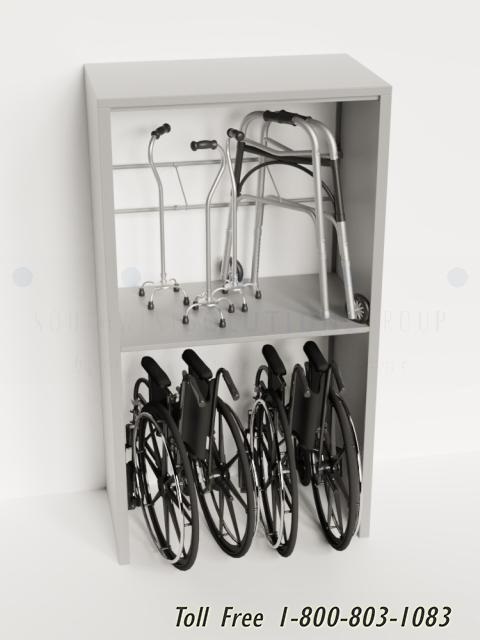 adjustable hospital folded walker storage