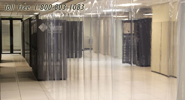 data center strip curtains air containment plastic