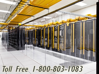 hot cold aisle containment strip doors data centers