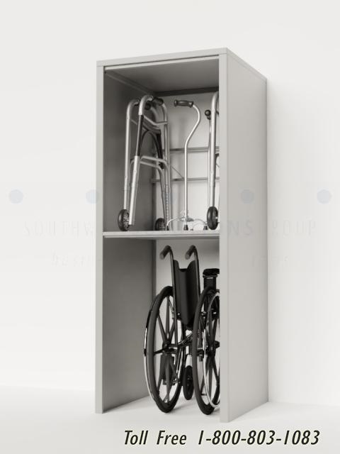 folded rollator divider shelf racks